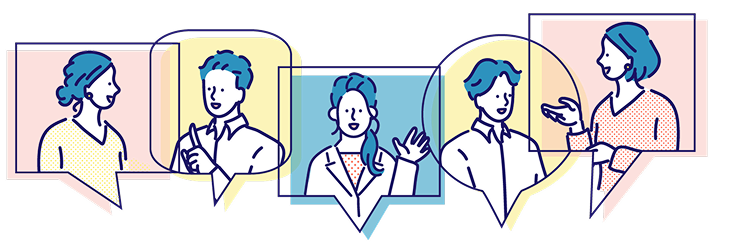 楽しそうに会話する人々